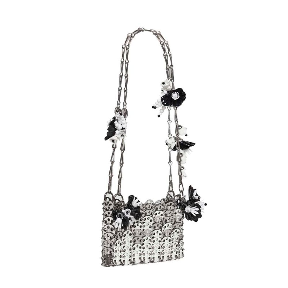 Rabanne Women Silver And White 1969 Nano Shoulder Bag - Picture 2 of 4